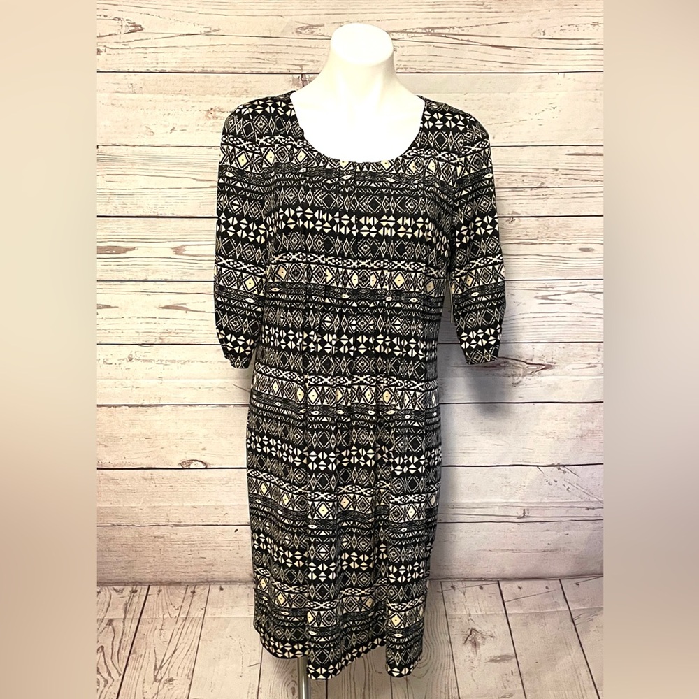 Perceptions New York Geometric Pattern Dress Size Large New with Tags